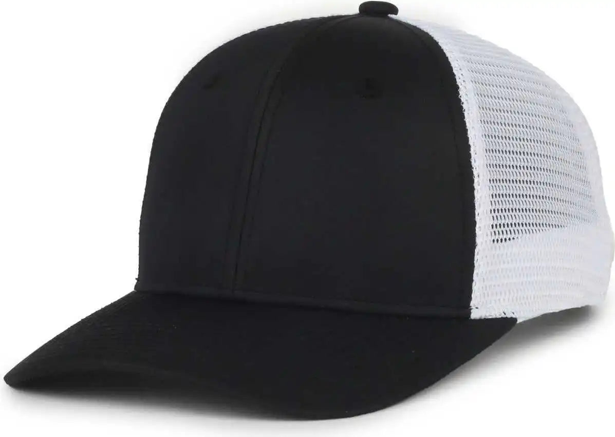 Oc Sports Flx672m-e Proflex Adjustable Sweatband Cap - e Black White - Osfm