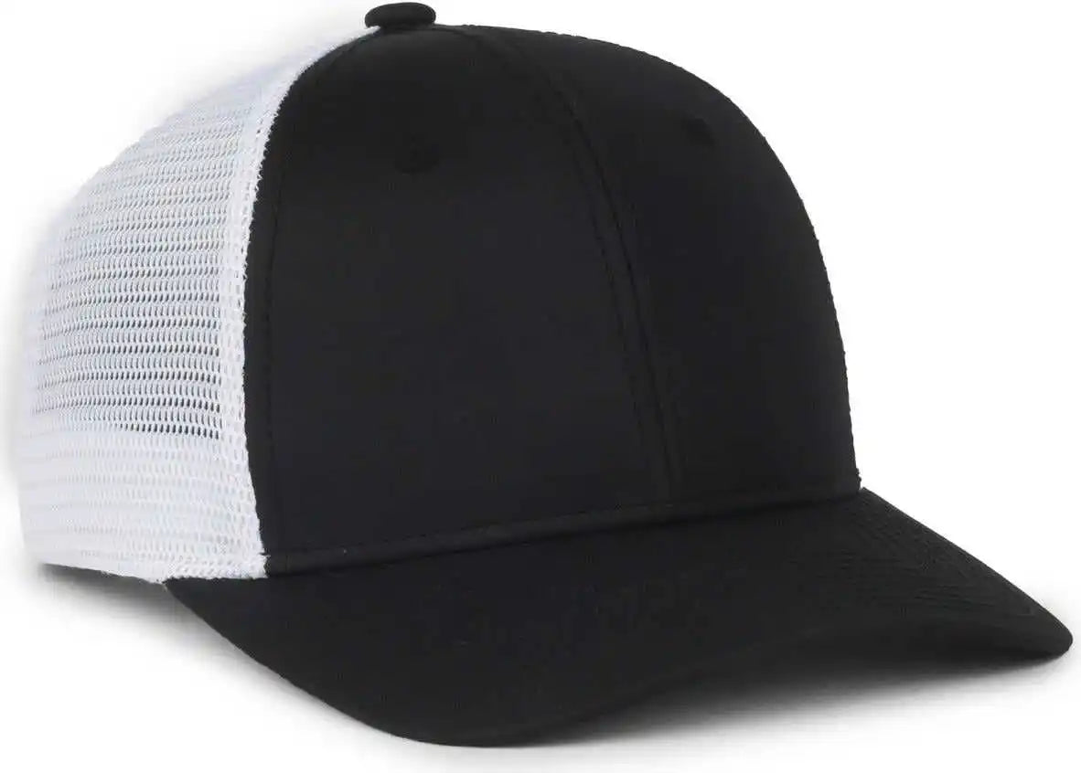 Oc Sports Flx672m-e Proflex Adjustable Sweatband Cap - e Black White - Osfm