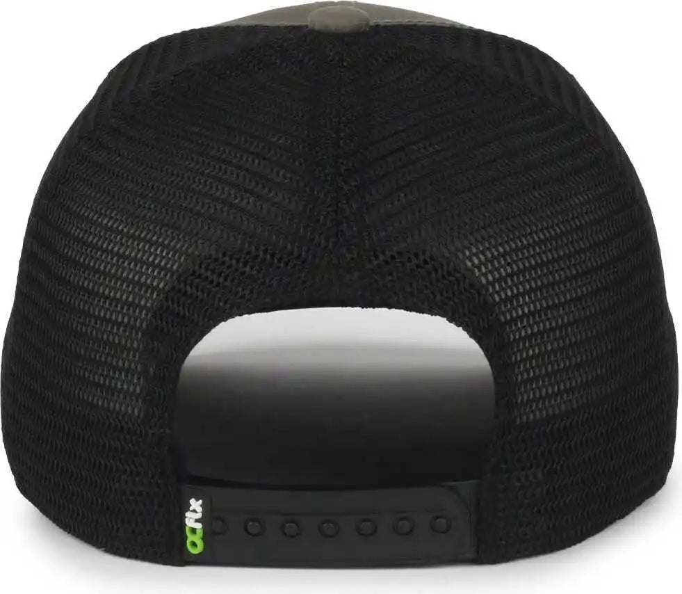 Oc Sports Flx672m-e Proflex Adjustable Sweatband Cap - e Olive Black - Osfm