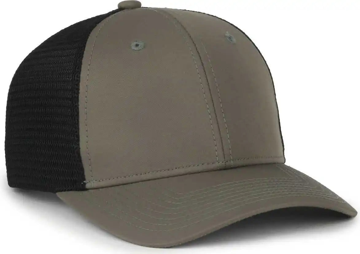Oc Sports Flx672m-e Proflex Adjustable Sweatband Cap - e Olive Black - Osfm