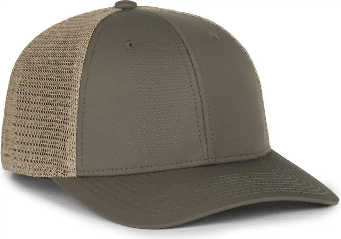 Oc Sports Flx672m-e Proflex Adjustable Sweatband Cap - e Olive Khaki - Osfm