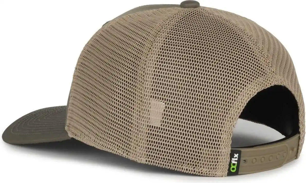 Oc Sports Flx672m-e Proflex Adjustable Sweatband Cap - e Olive Khaki - Osfm