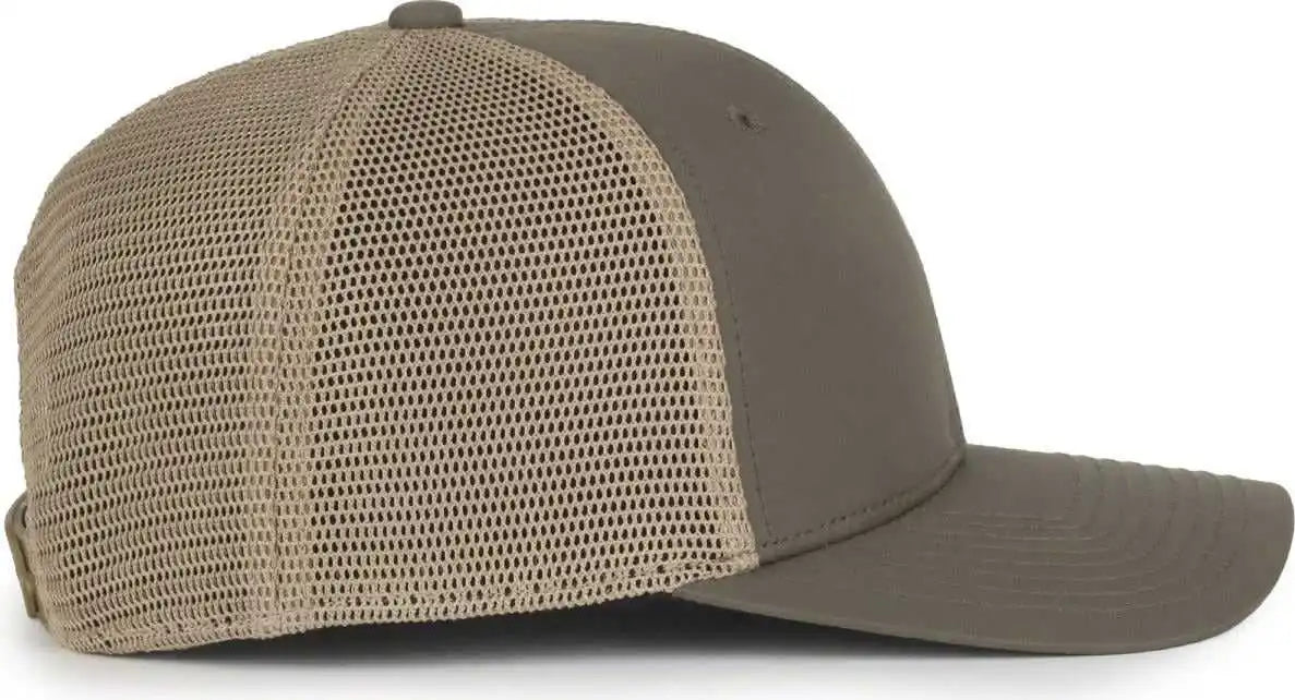 Oc Sports Flx672m-e Proflex Adjustable Sweatband Cap - e Olive Khaki - Osfm