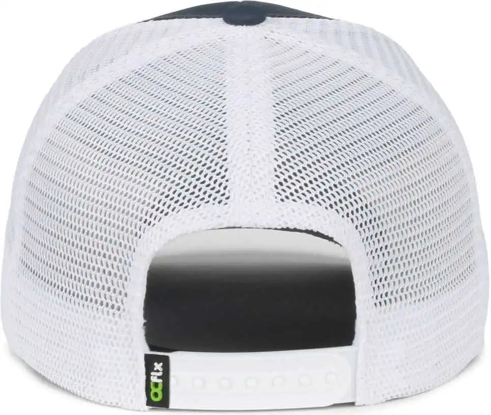 Oc Sports Flx672m-e Proflex Adjustable Sweatband Cap - e Navy White