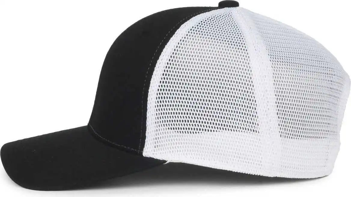 Oc Sports Flx672m Ocflx Adjustable Sweatband Cap - Black White - Osfm