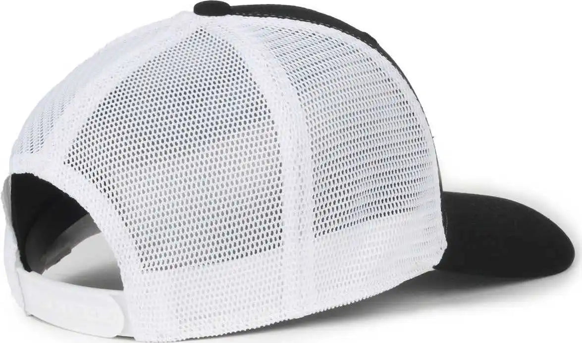 Oc Sports Flx672m Ocflx Adjustable Sweatband Cap - Black White - Osfm