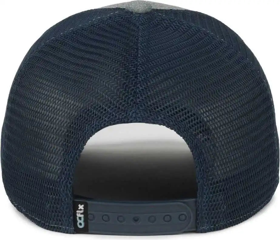 Oc Sports Flx672m Ocflx Adjustable Sweatband Cap - Heathered Gray Navy - Osfm
