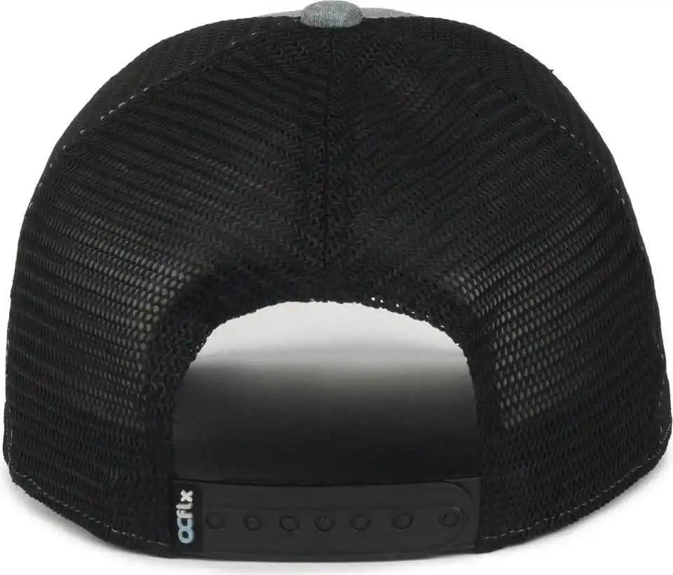 Oc Sports Flx672m Ocflx Adjustable Sweatband Cap - Heathered Gray Black - Osfm