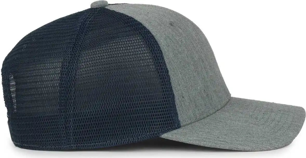 Oc Sports Flx672m Ocflx Adjustable Sweatband Cap - Heathered Gray Navy - Osfm
