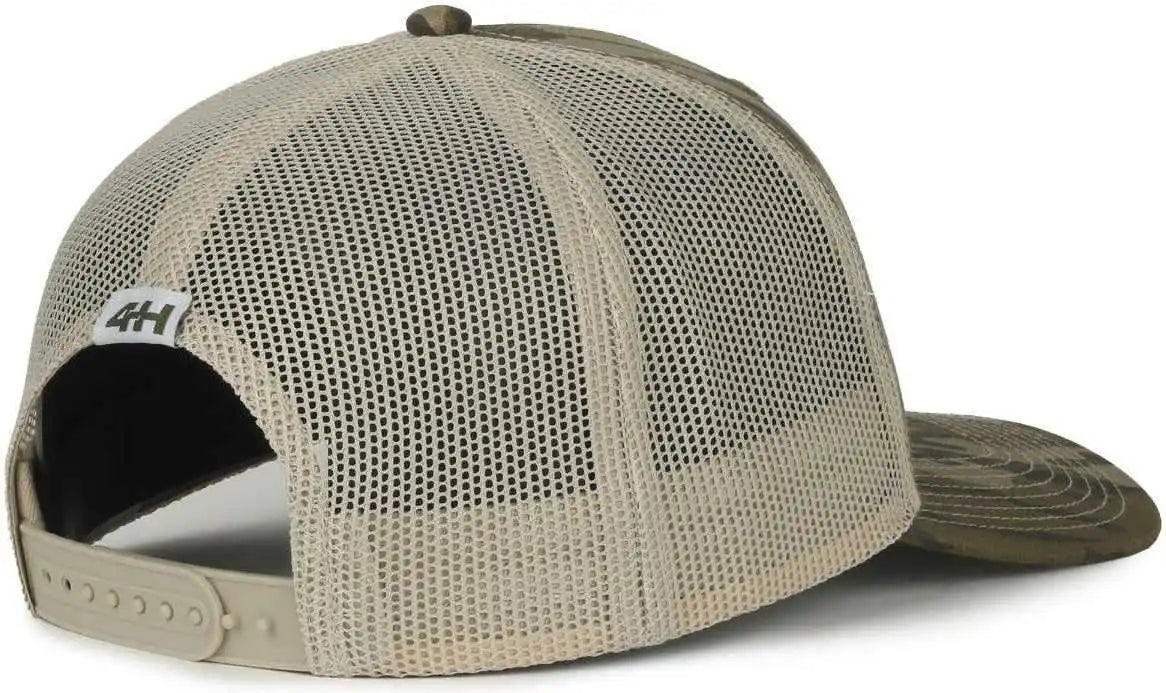 Oc Sports Four020 4-h Youth Development Cap - Mossy Oak Original Bottomland Tan - 6 7/8’’ - 7 1/2’’