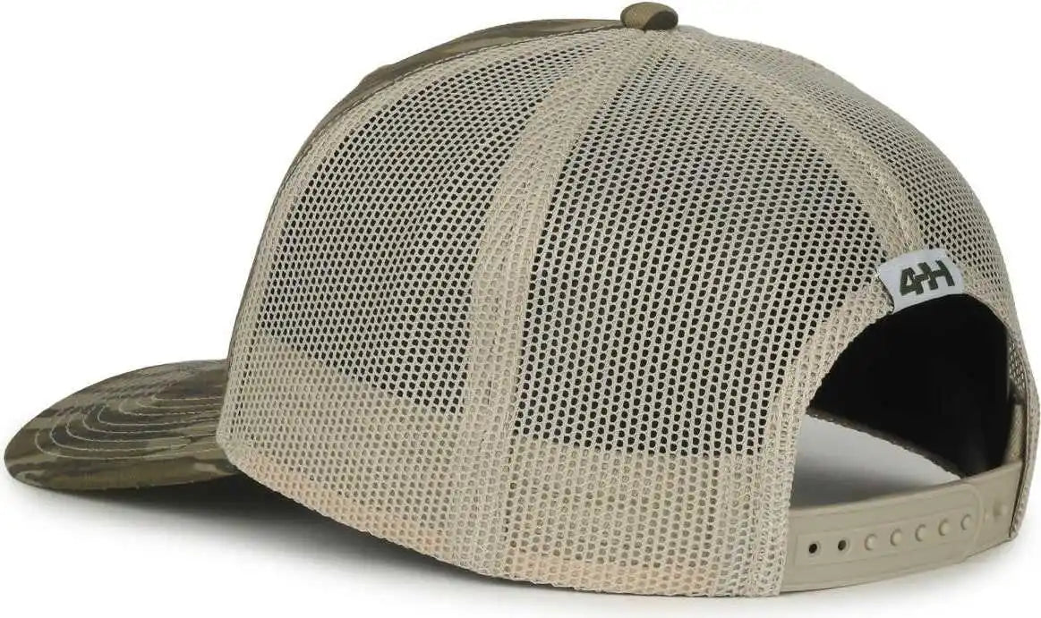 Oc Sports Four020 4-h Youth Development Cap - Mossy Oak Original Bottomland Tan - 6 7/8’’ - 7 1/2’’