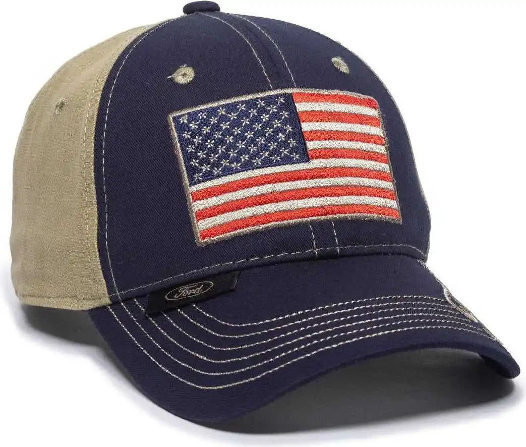 Oc Sports Frd10a Ford Adjustable Cap - Navy Khaki - 6 7/8’’ - 7 1/2’’