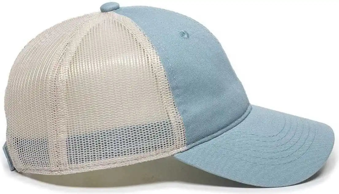 Oc Sports Fwt 130 Garment Wash Mesh Back Baseball Cap Light Sage Putty Olive Gray / 6 7/8’’ 7 1/2’’