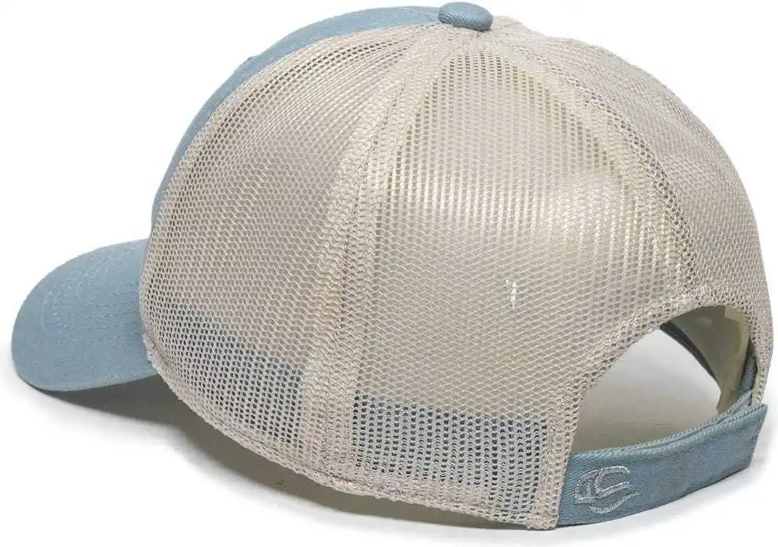 Oc Sports Fwt 130 Garment Wash Mesh Back Baseball Cap Light Sage Putty Olive Gray / 6 7/8’’ 7 1/2’’