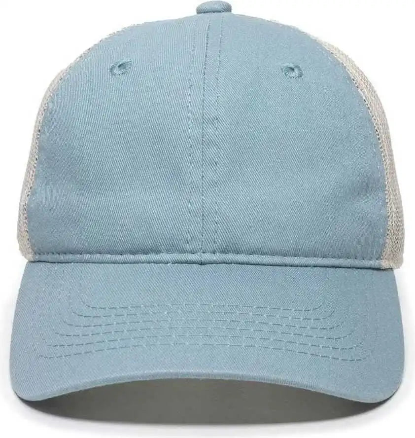 Oc Sports Fwt 130 Garment Wash Mesh Back Baseball Cap Light Sage Putty Olive Gray / 6 7/8’’ 7 1/2’’
