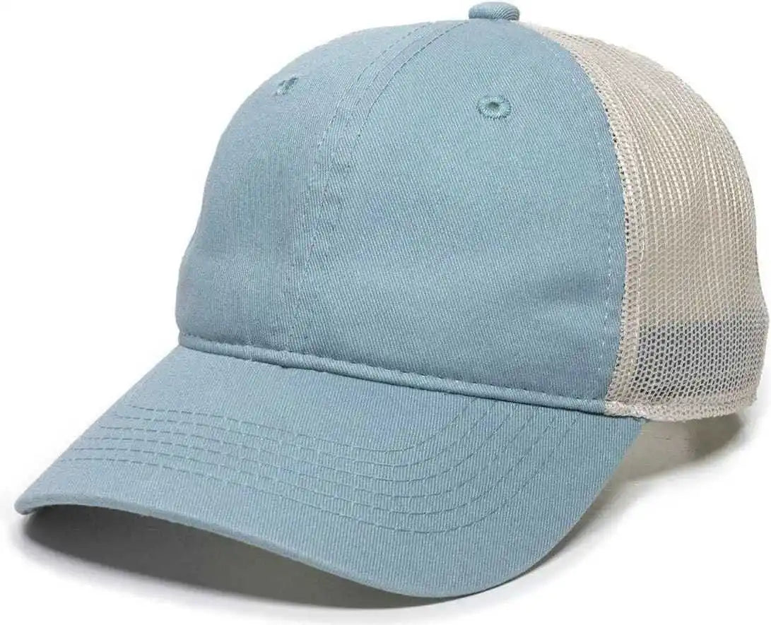 Oc Sports Fwt 130 Garment Wash Mesh Back Baseball Cap Light Sage Putty Olive Gray / 6 7/8’’ 7 1/2’’