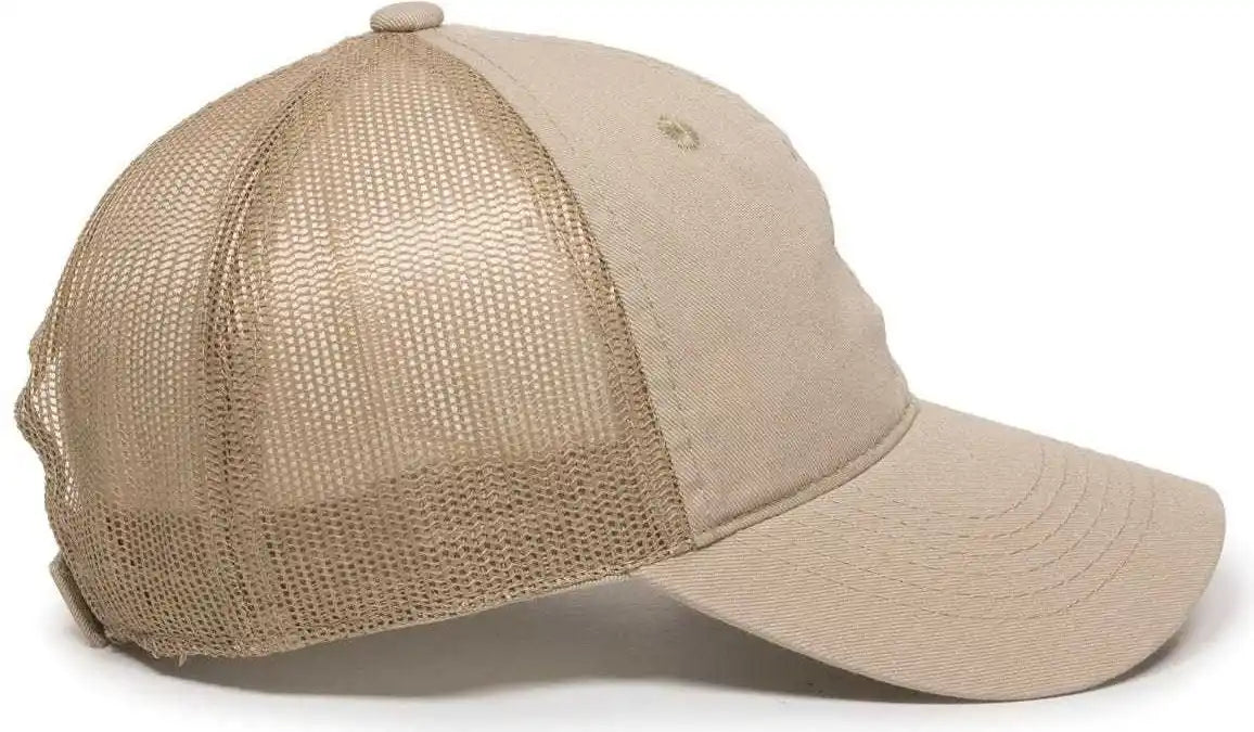 Oc Sports Fwt-130 Garment Wash Mesh Back Baseball Cap - Tan - 6 7/8’’ - 7 1/2’’