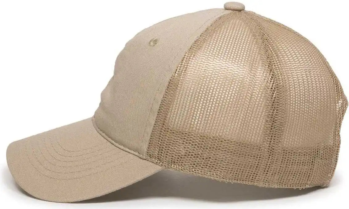 Oc Sports Fwt-130 Garment Wash Mesh Back Baseball Cap - Tan - 6 7/8’’ - 7 1/2’’