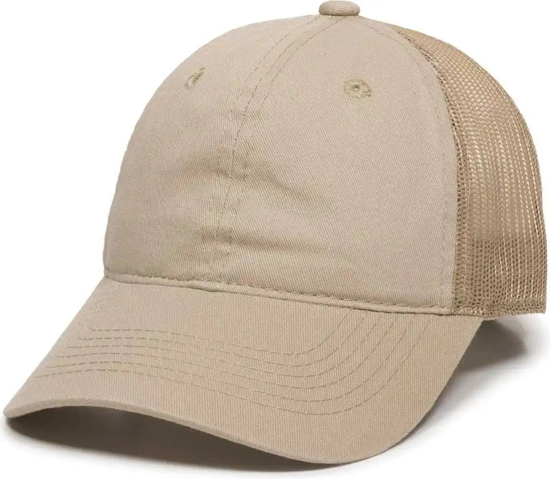 Oc Sports Fwt-130 Garment Wash Mesh Back Baseball Cap - Tan - 6 7/8’’ - 7 1/2’’