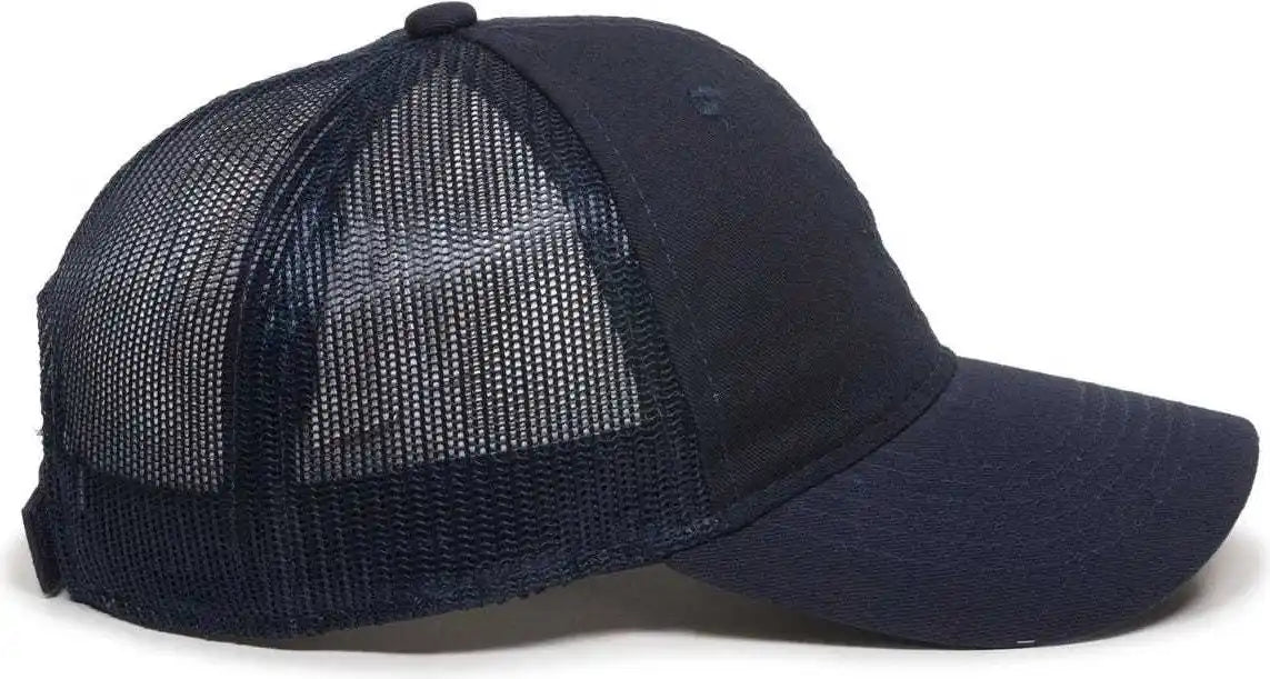Oc Sports Fwt-130 Garment Wash Mesh Back Baseball Cap - True Navy - 6 7/8’’ - 7 1/2’’
