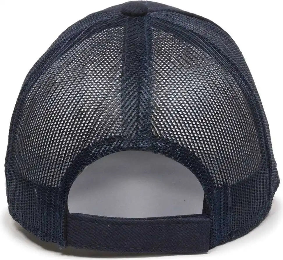 Oc Sports Fwt-130 Garment Wash Mesh Back Baseball Cap - True Navy - 6 7/8’’ - 7 1/2’’