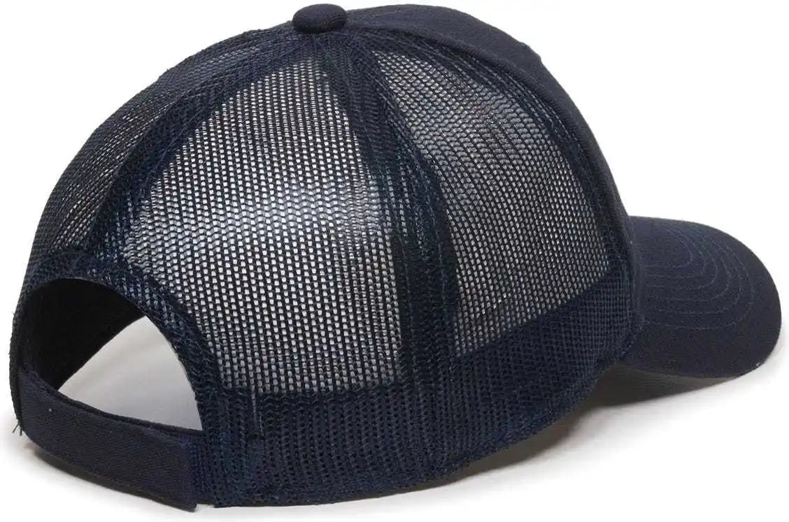 Oc Sports Fwt-130 Garment Wash Mesh Back Baseball Cap - True Navy - 6 7/8’’ - 7 1/2’’