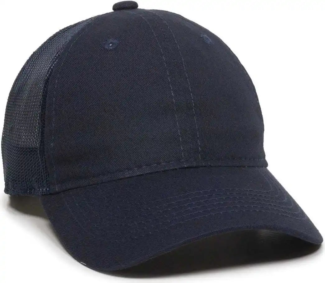 Oc Sports Fwt-130 Garment Wash Mesh Back Baseball Cap - True Navy - 6 7/8’’ - 7 1/2’’