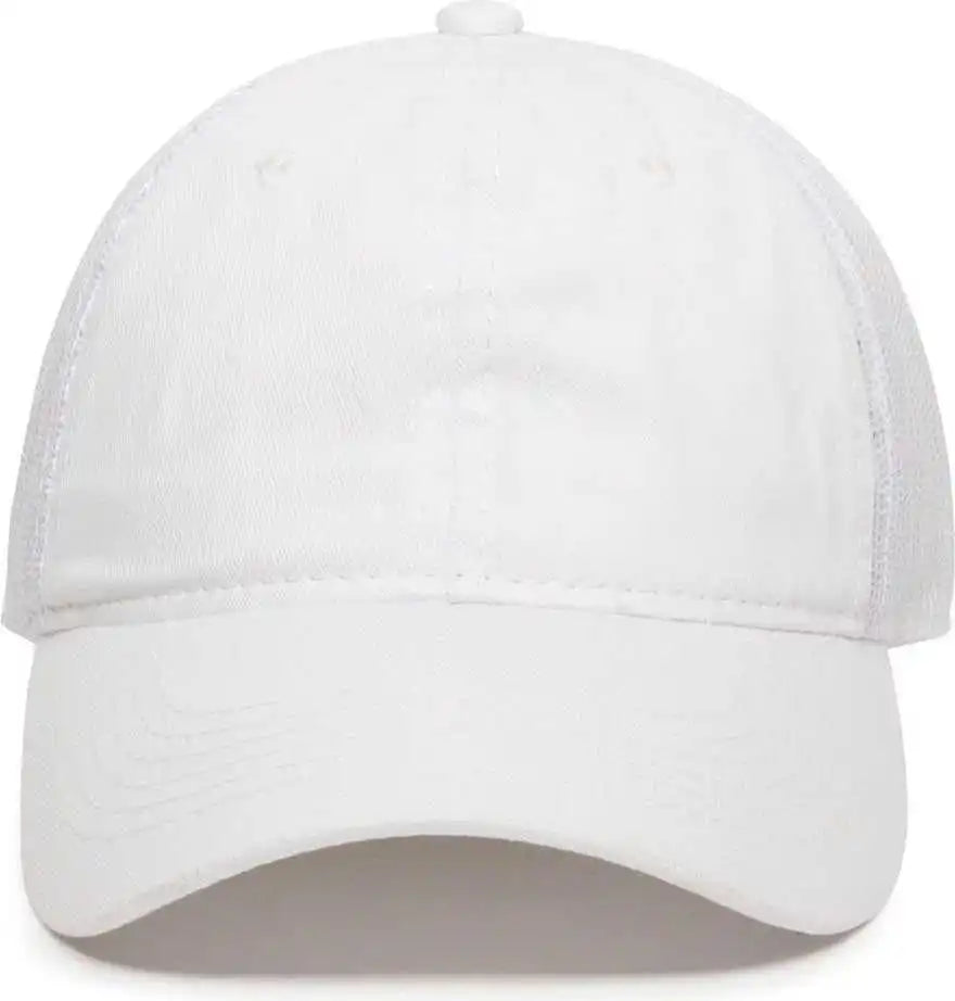 Oc Sports Fwt-130 Garment Wash Mesh Back Baseball Cap - White - 6 7/8’’ - 7 1/2’’