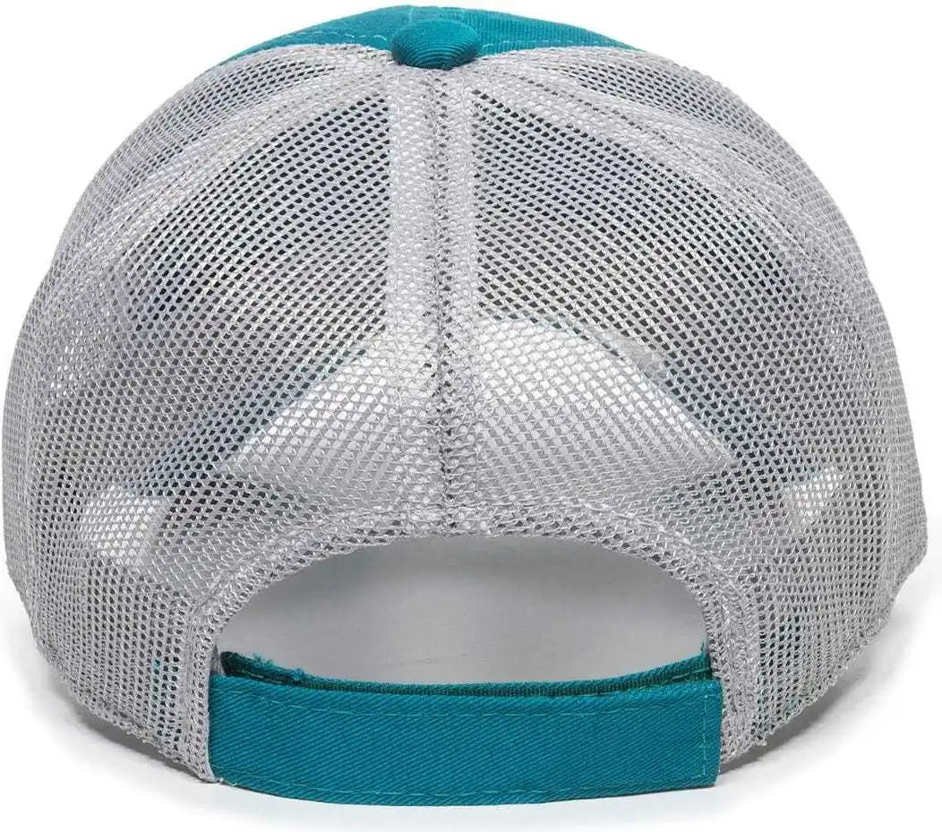 Oc Sports Fwt-130l Adjustable Mesh Back Cap - Aqua Light Grey - Gray / 6 7/8’’ - 7 1/2’’