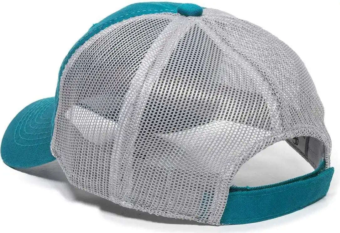 Oc Sports Fwt-130l Adjustable Mesh Back Cap - Aqua Light Grey - Gray / 6 7/8’’ - 7 1/2’’