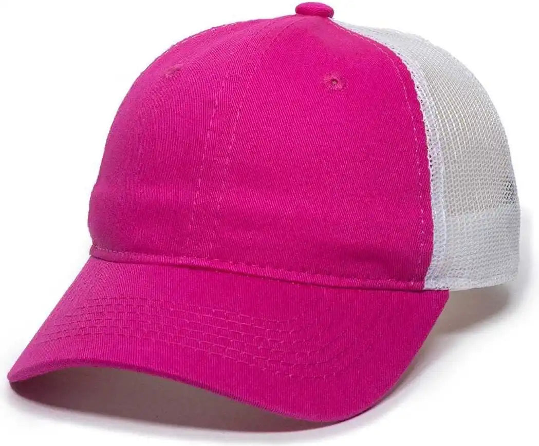 Oc Sports Fwt-130l Adjustable Mesh Back Cap - Fuchsia White - 6 7/8’’ - 7 1/2’’