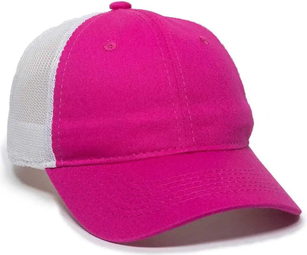 Oc Sports Fwt-130l Adjustable Mesh Back Cap - Fuchsia White - 6 7/8’’ - 7 1/2’’