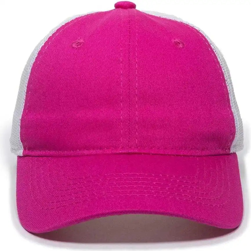 Oc Sports Fwt-130l Adjustable Mesh Back Cap - Fuchsia White - 6 7/8’’ - 7 1/2’’