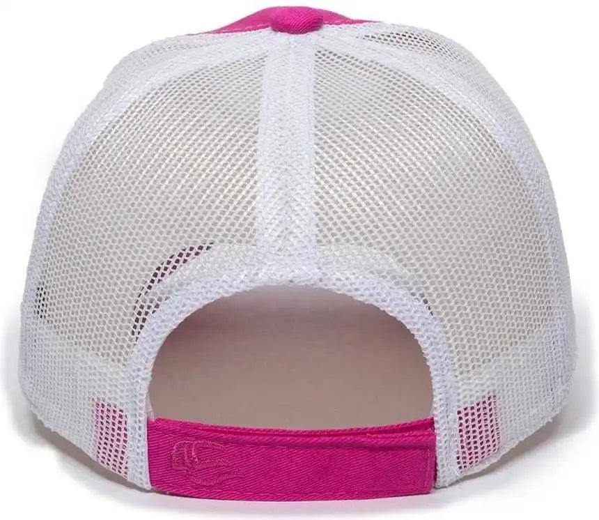 Oc Sports Fwt-130l Adjustable Mesh Back Cap - Fuchsia White - 6 7/8’’ - 7 1/2’’