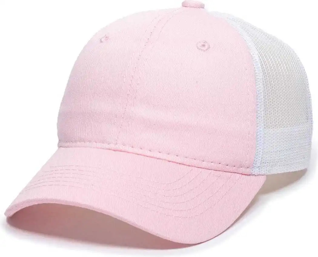Oc Sports Fwt-130l Adjustable Mesh Back Cap - Pink White - 6 7/8’’ - 7 1/2’’