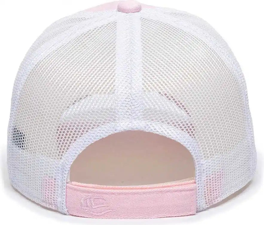 Oc Sports Fwt-130l Adjustable Mesh Back Cap - Pink White - 6 7/8’’ - 7 1/2’’