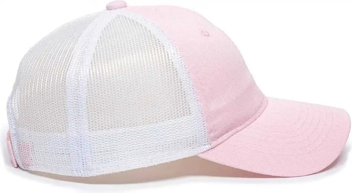Oc Sports Fwt-130l Adjustable Mesh Back Cap - Pink White - 6 7/8’’ - 7 1/2’’