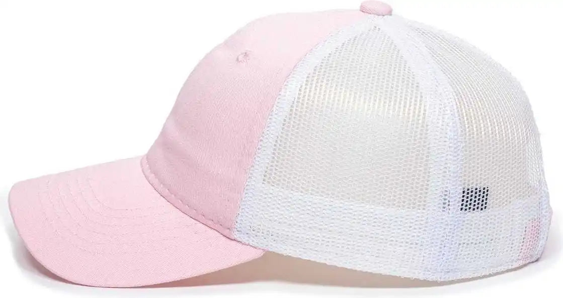 Oc Sports Fwt-130l Adjustable Mesh Back Cap - Pink White - 6 7/8’’ - 7 1/2’’