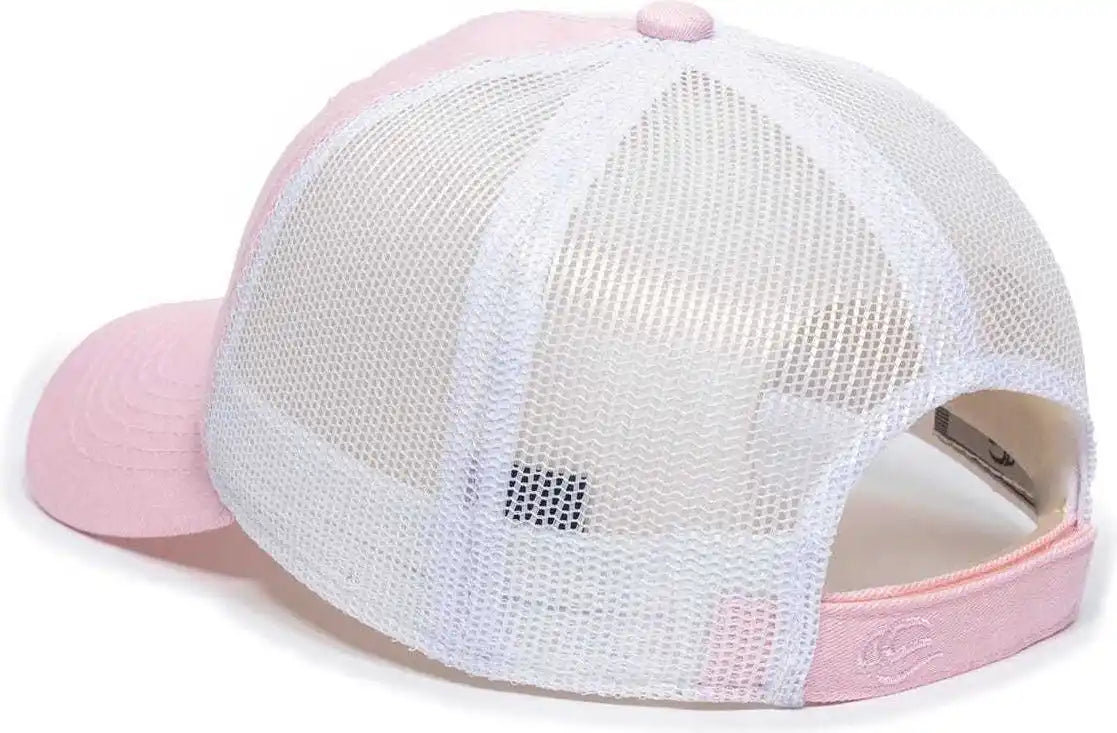 Oc Sports Fwt-130l Adjustable Mesh Back Cap - Pink White - 6 7/8’’ - 7 1/2’’