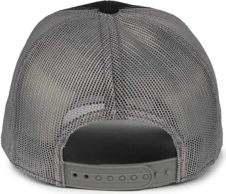 Oc Sports Fwt-130sb Garment Washed Snap Back Cap - Black Charcoal - Dark Gray / Osfm