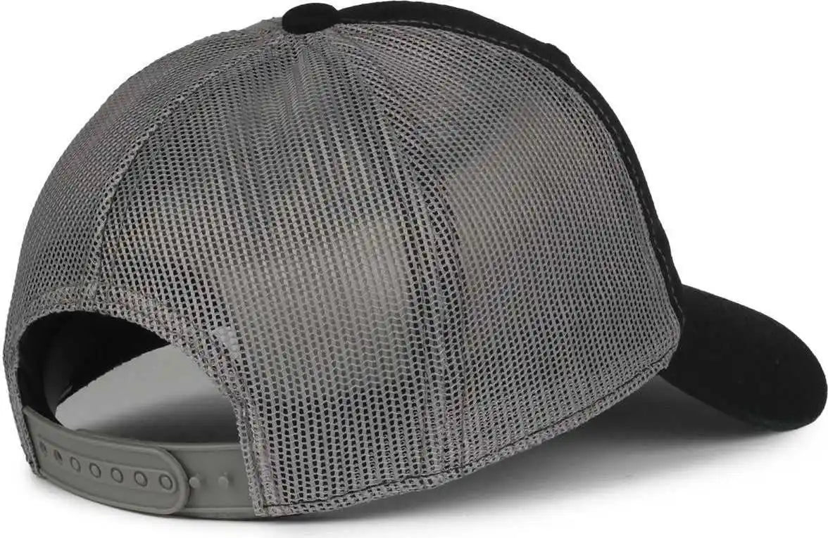 Oc Sports Fwt-130sb Garment Washed Snap Back Cap - Black Charcoal - Dark Gray / Osfm