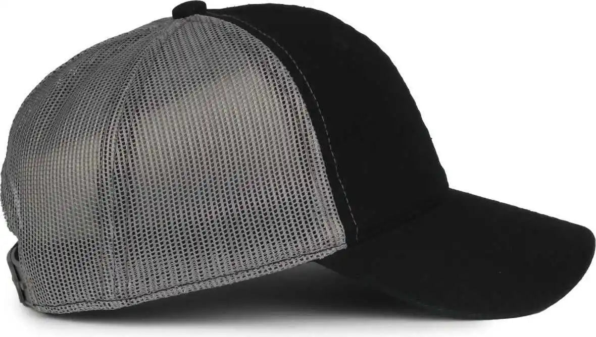 Oc Sports Fwt-130sb Garment Washed Snap Back Cap - Black Charcoal - Dark Gray / Osfm