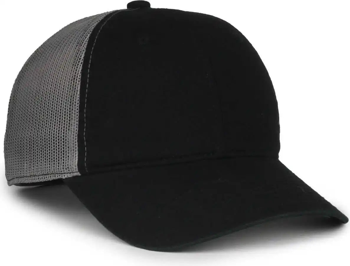 Oc Sports Fwt-130sb Garment Washed Snap Back Cap - Black Charcoal