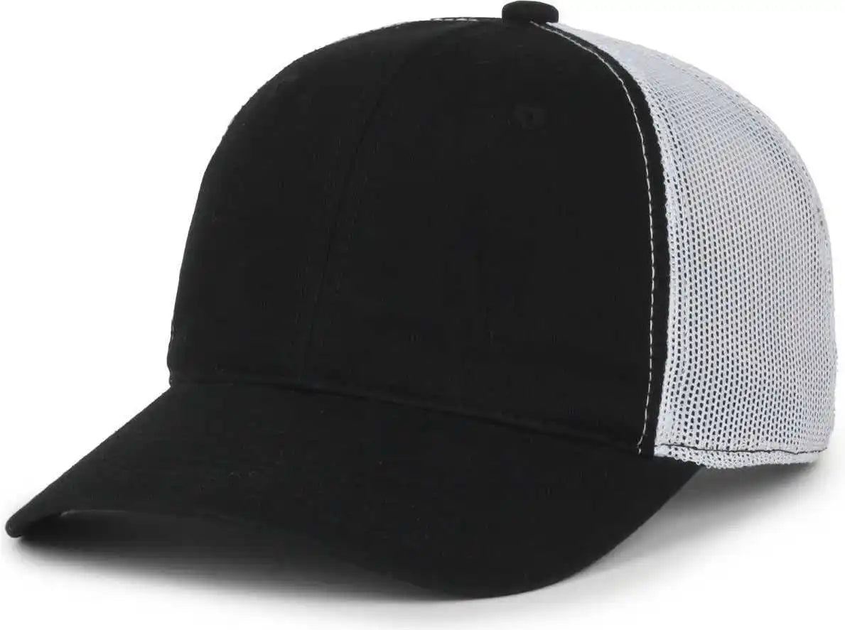 Oc Sports Fwt-130sb Garment Washed Snap Back Cap - Black White - Osfm