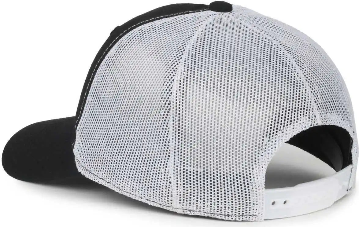 Oc Sports Fwt-130sb Garment Washed Snap Back Cap - Black White - Osfm
