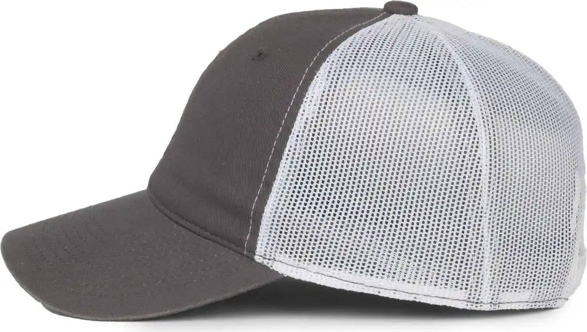 Oc Sports Fwt-130sb Garment Washed Snap Back Cap - Charcoal White - Osfm