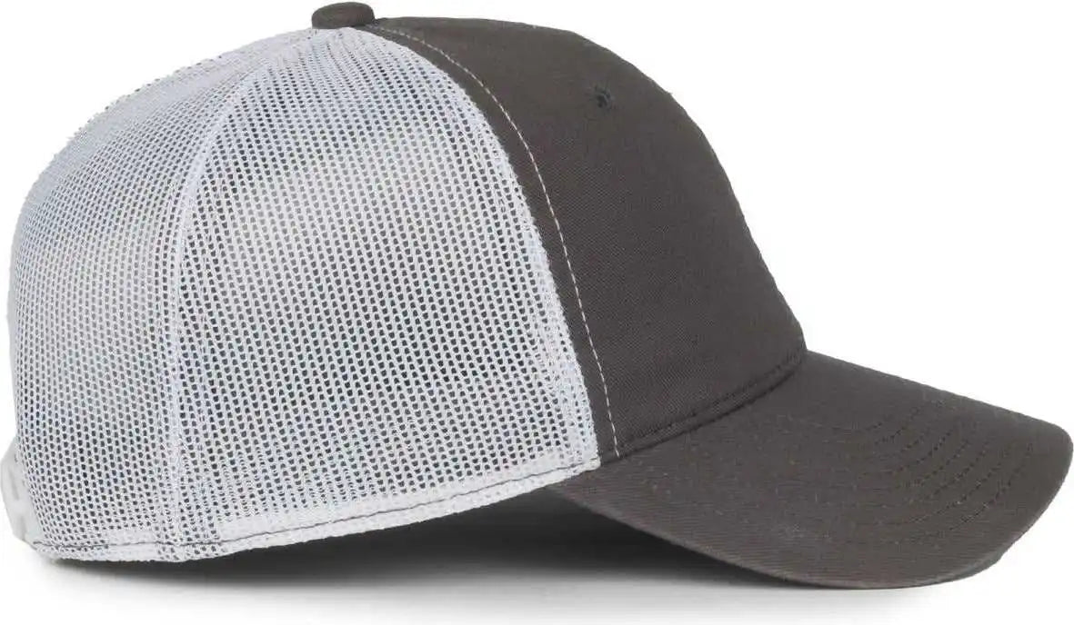 Oc Sports Fwt-130sb Garment Washed Snap Back Cap - Charcoal White - Osfm