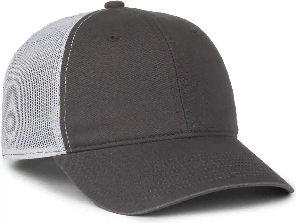 Oc Sports Fwt-130sb Garment Washed Snap Back Cap - Charcoal White - Osfm