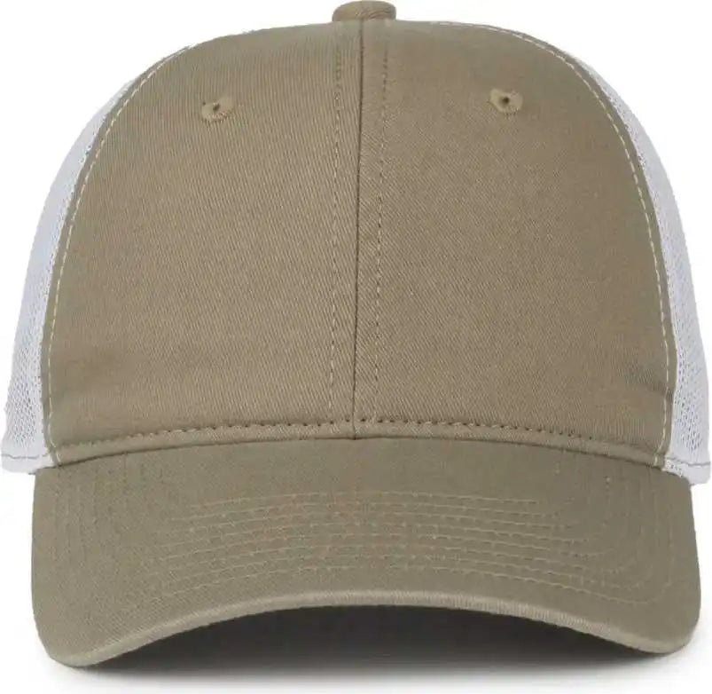 Oc Sports Fwt-130sb Garment Washed Snap Back Cap - Khaki White - Osfm