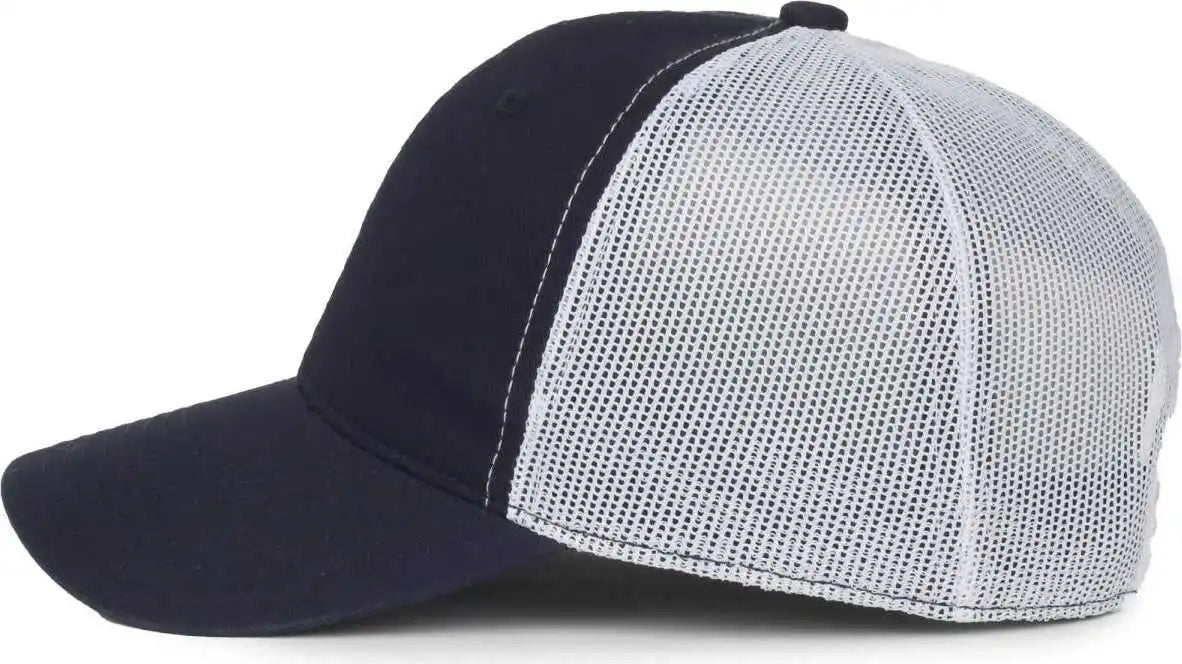 Oc Sports Fwt-130sb Garment Washed Snap Back Cap - Navy White - Osfm